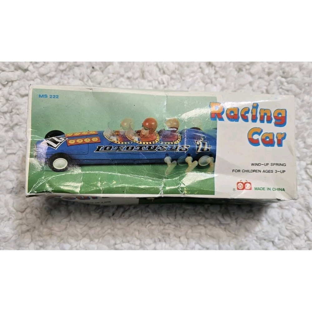 TIN TOY - WIND UP SPRING - RACING CAR - MS 222 - LOTUS - #G Vintage